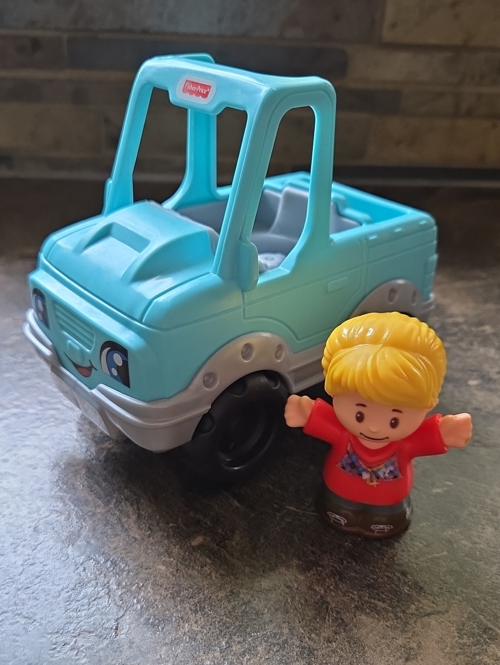 Little People Help A Friend Pick Up Truck - Blue Truck Blonde Girl
